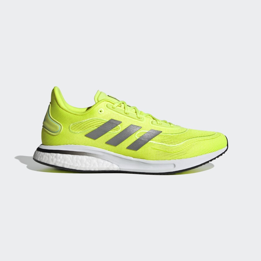black and yellow adidas trainers