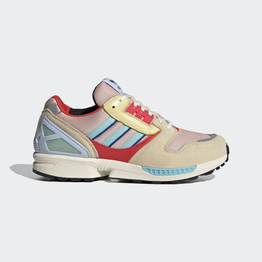 adidas originals zx 8000 trainers in pink and blue