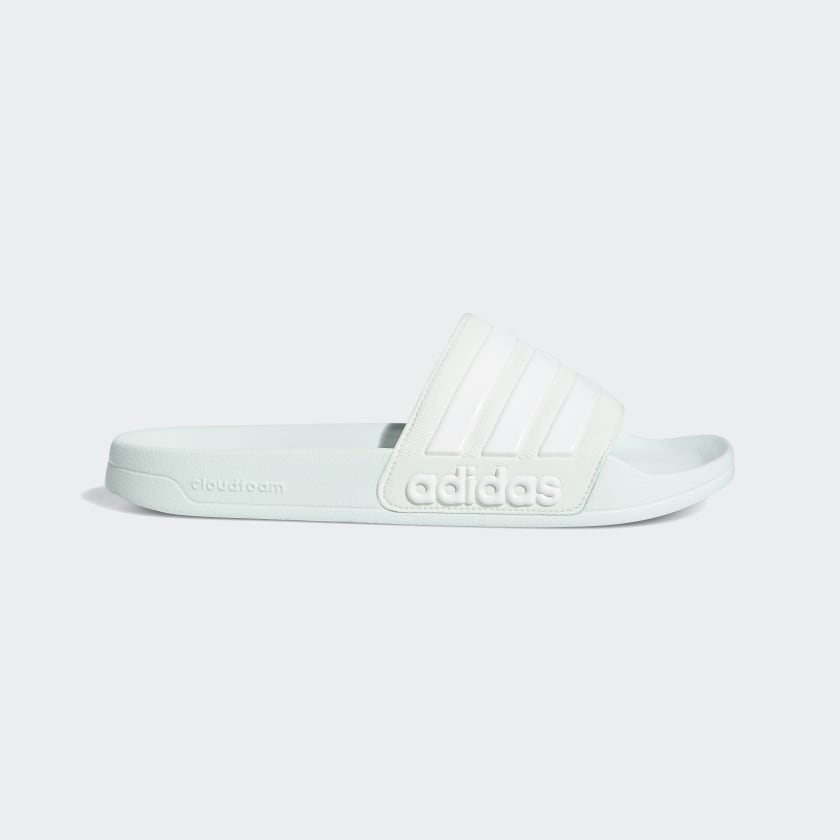 dark green adidas slides
