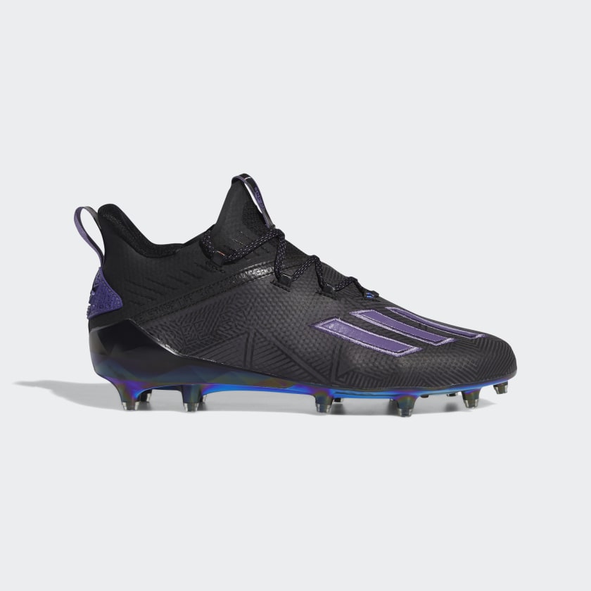 purple and black youth football cleats