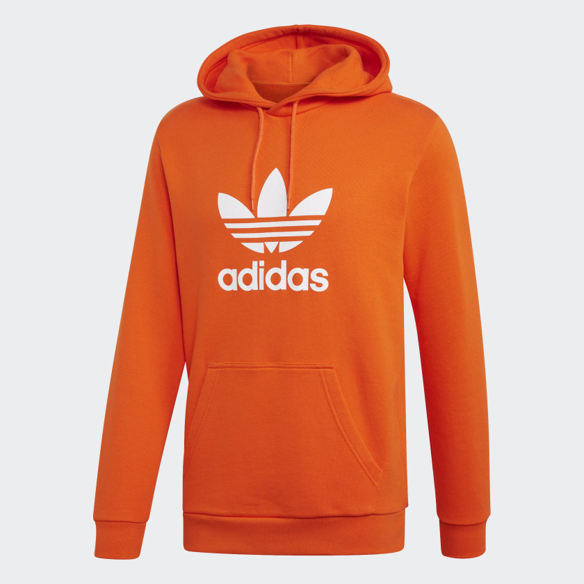 orange and black adidas hoodie