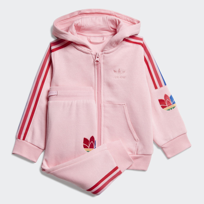 adidas Adicolor 3D Trefoil Full Zip Kapuzenjacken Set Rosa adidas Sport Goofy Hoodie Set Schwarz | adidas Austria