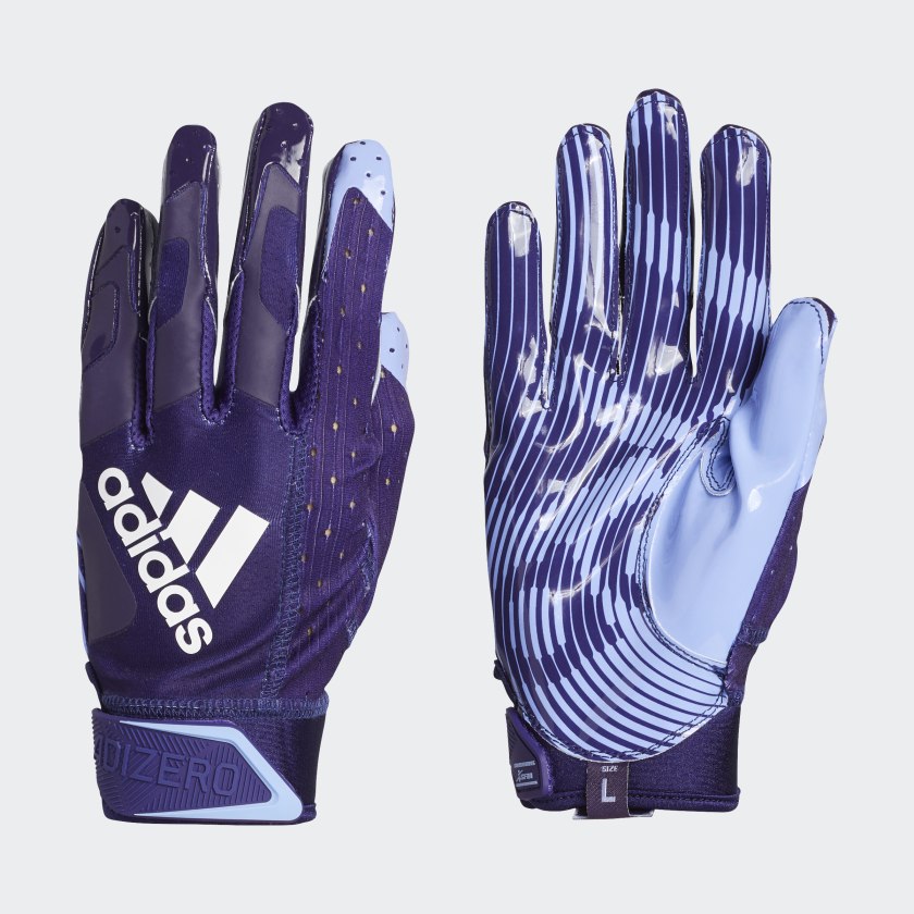 purple adidas football gloves