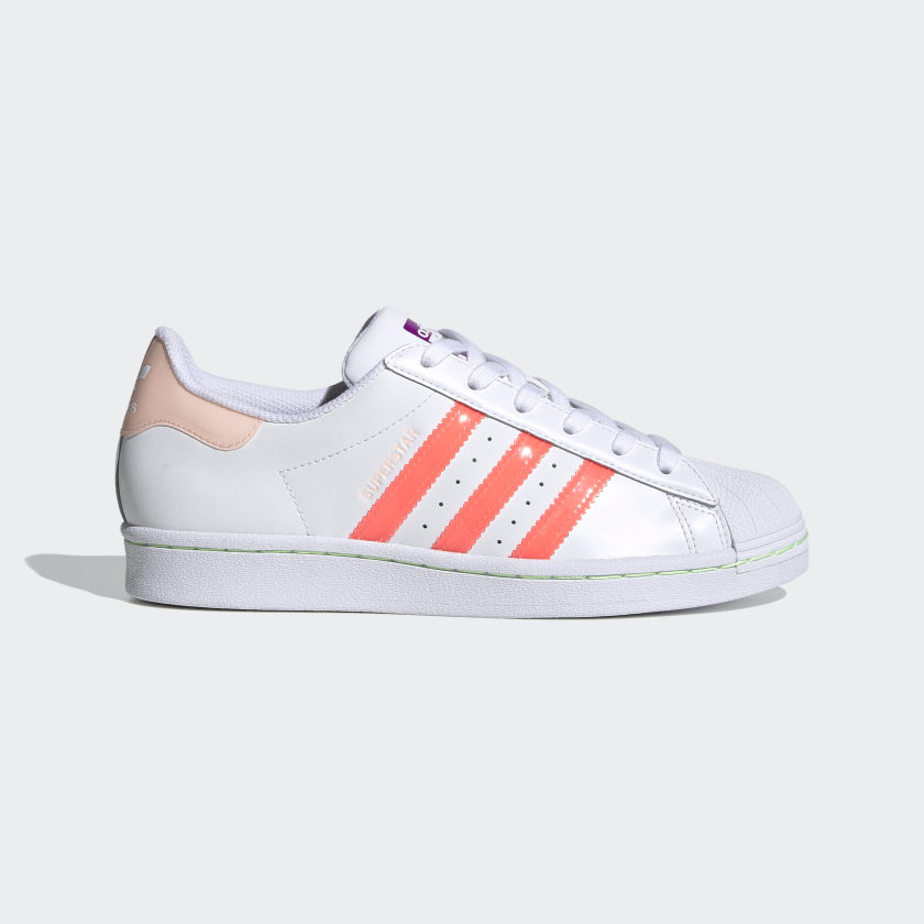 adidas originals superstar womens white grey pink