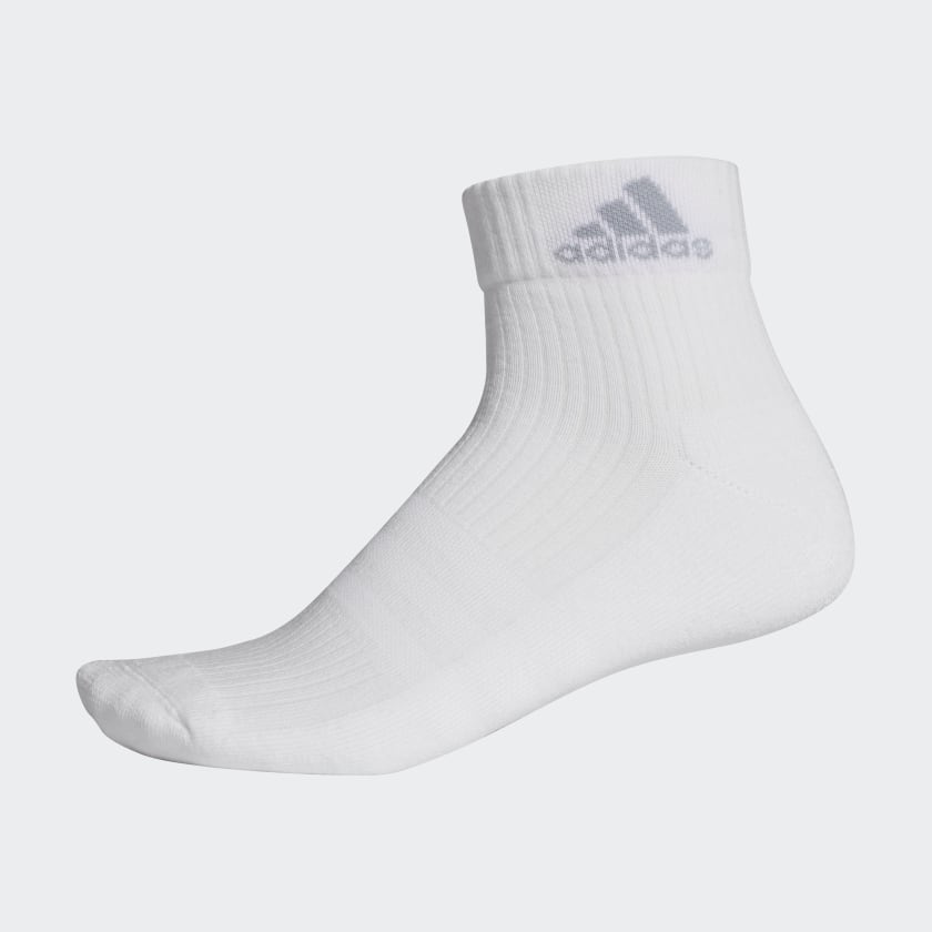 adidas 3-Stripes Performance Ankle Socks 3 Pairs - White | adidas UK