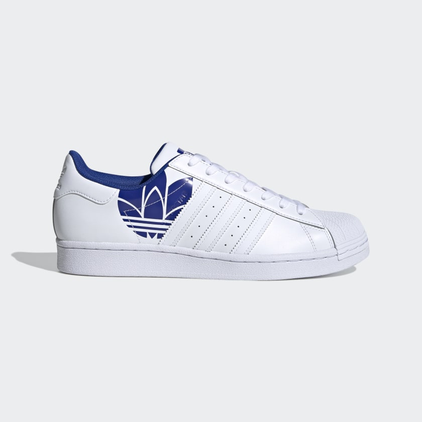 blue and white shell toe adidas