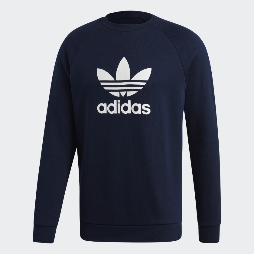 navy blue adidas crew neck