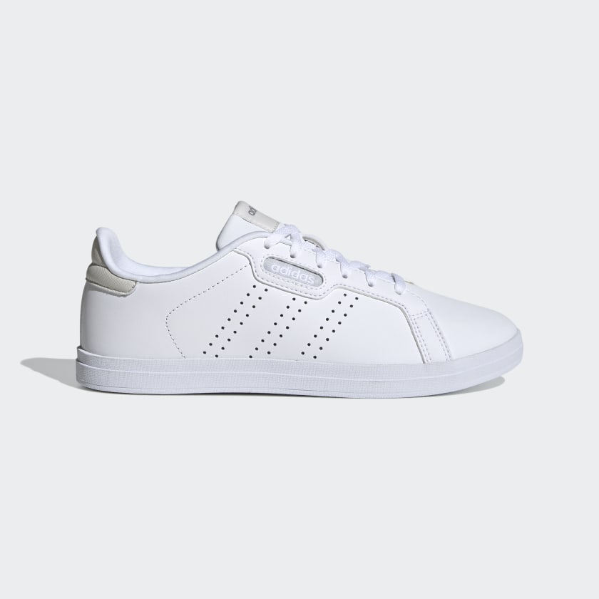 all white adidas tennis shoes