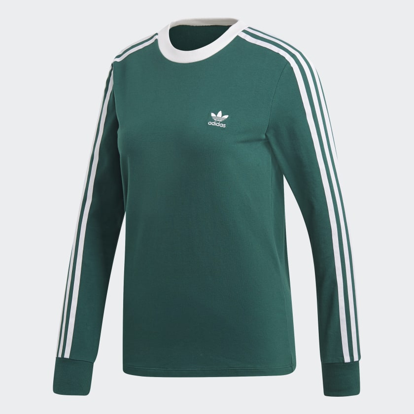 camiseta adidas 3 stripes verde