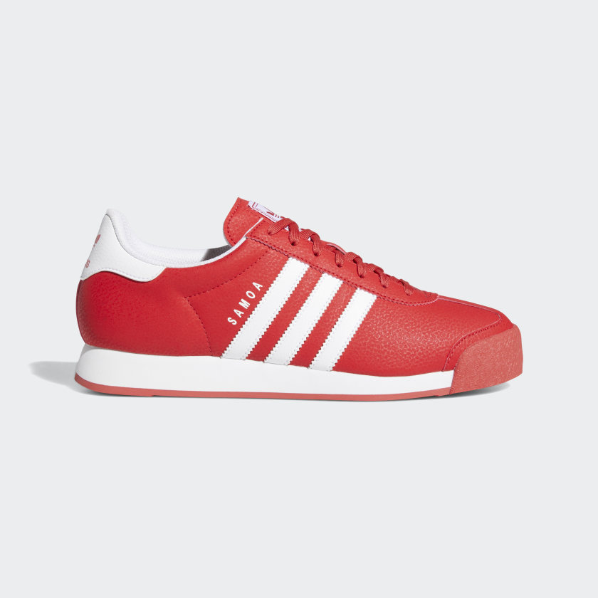 adidas samoa men's casual shoes white navy red