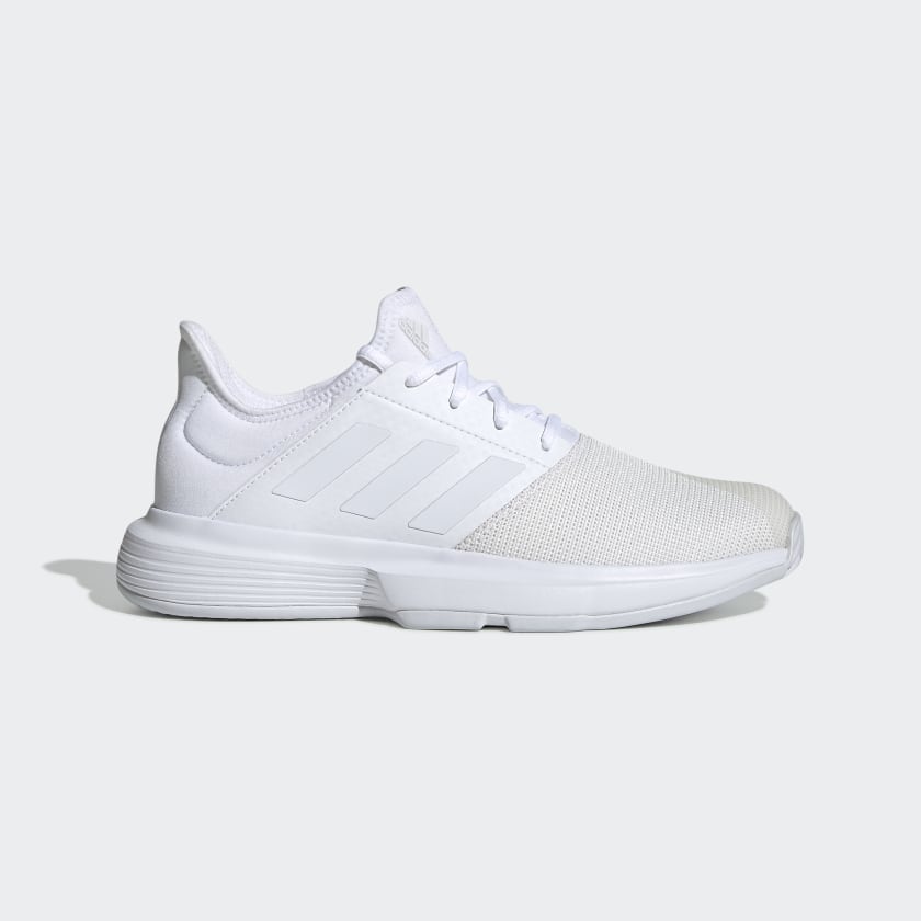all white adidas tennis shoes