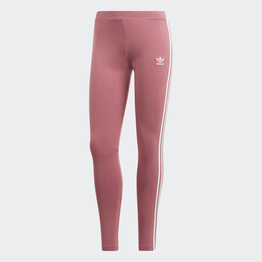 adidas leggings pink stripe