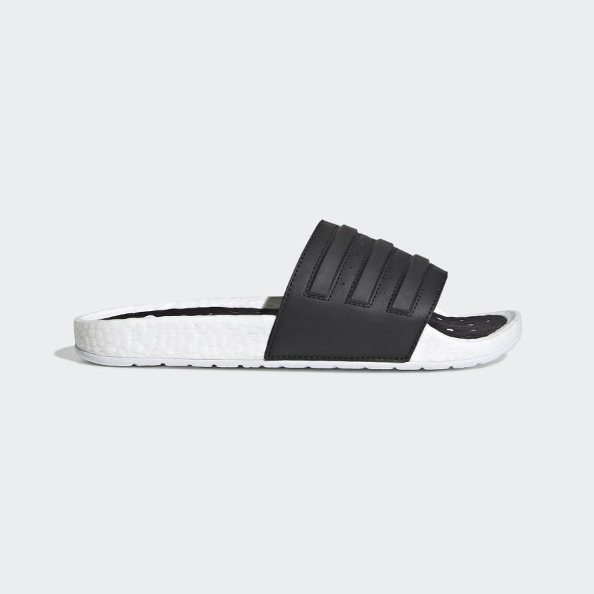 Black and White Boost Slides | adidas 