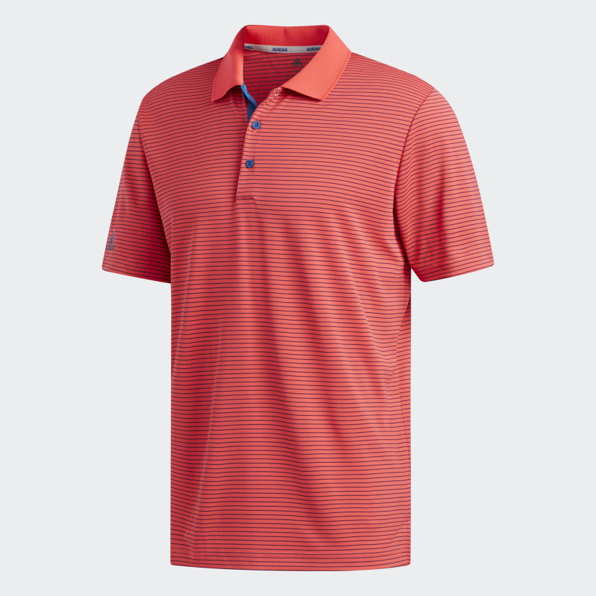 adidas TwoColor Club Stripe Polo Shirt Red adidas US