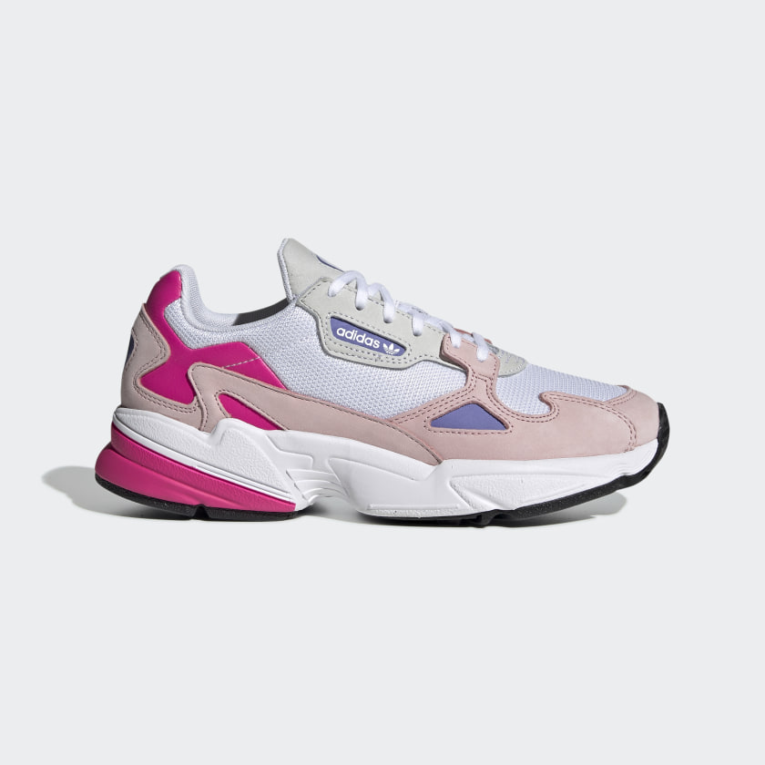 adidas falcon white and pink