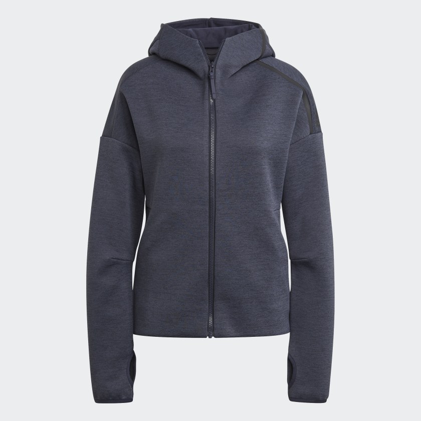 Adidas Z N E Hoodie Featuring Fast Release Zipper Blue Adidas Uk