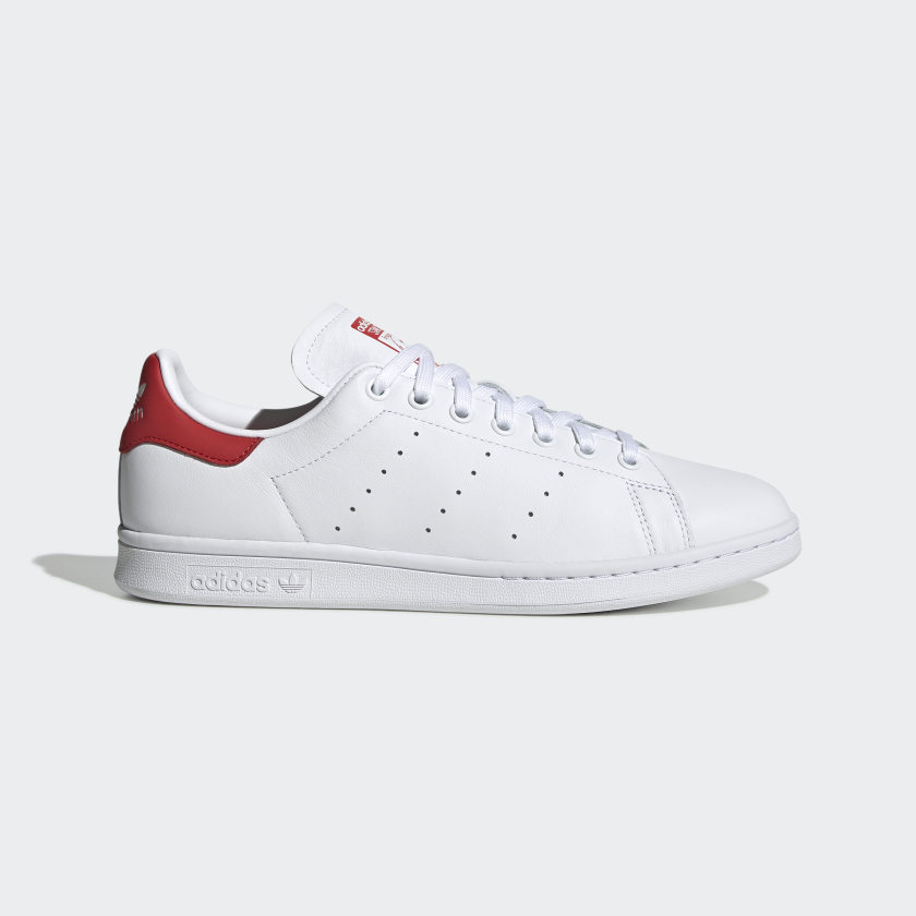 Stan Smith Cloud White and Lush Red 