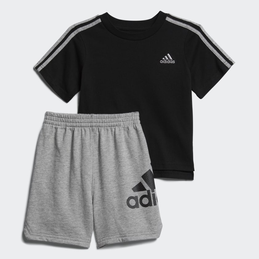 adidas Sport Tee and Shorts Set - Black 