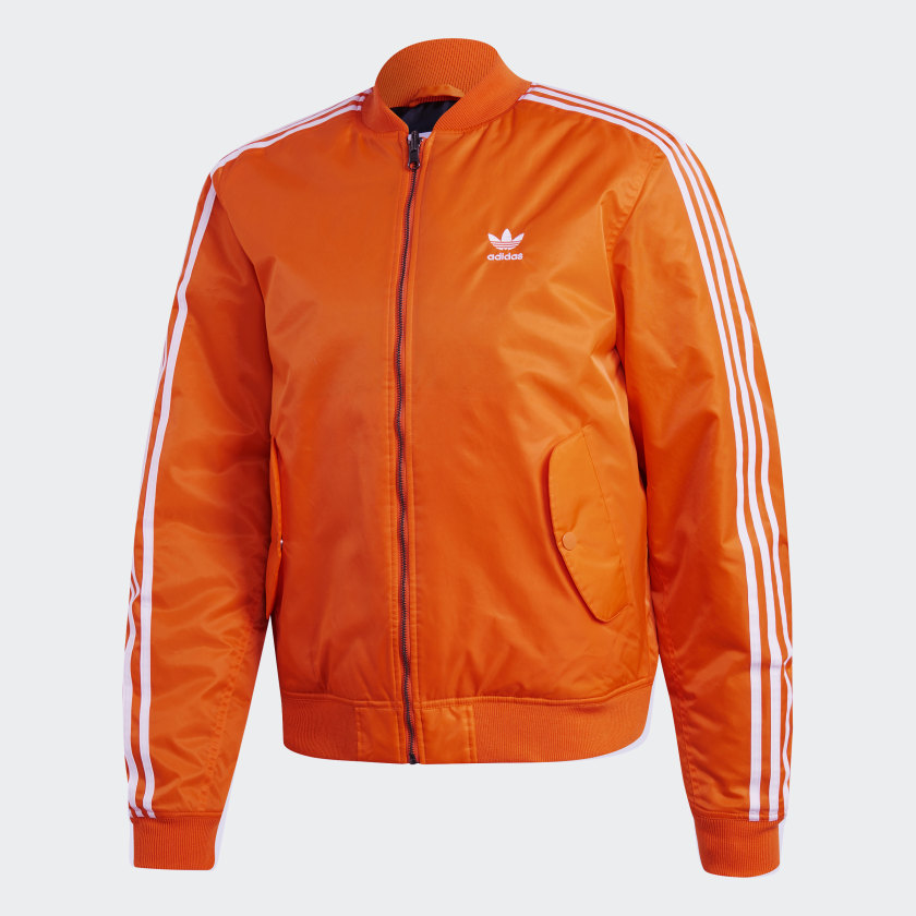 adidas long quilted bomber jacket