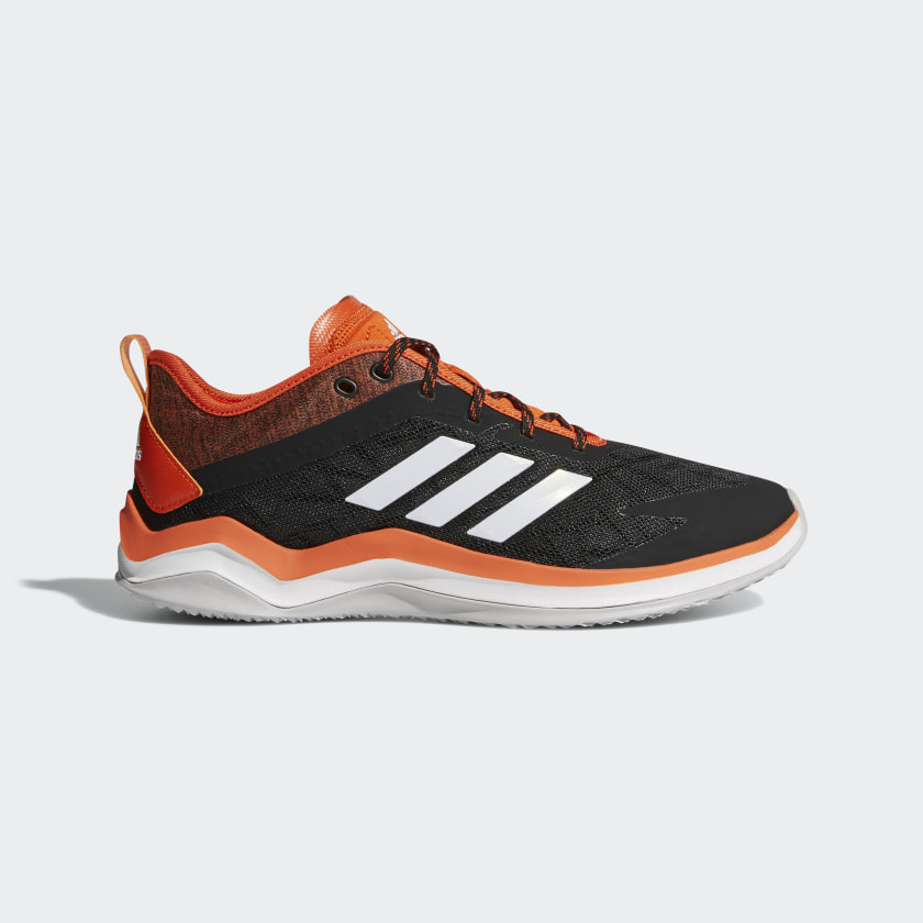 black and orange adidas trainers