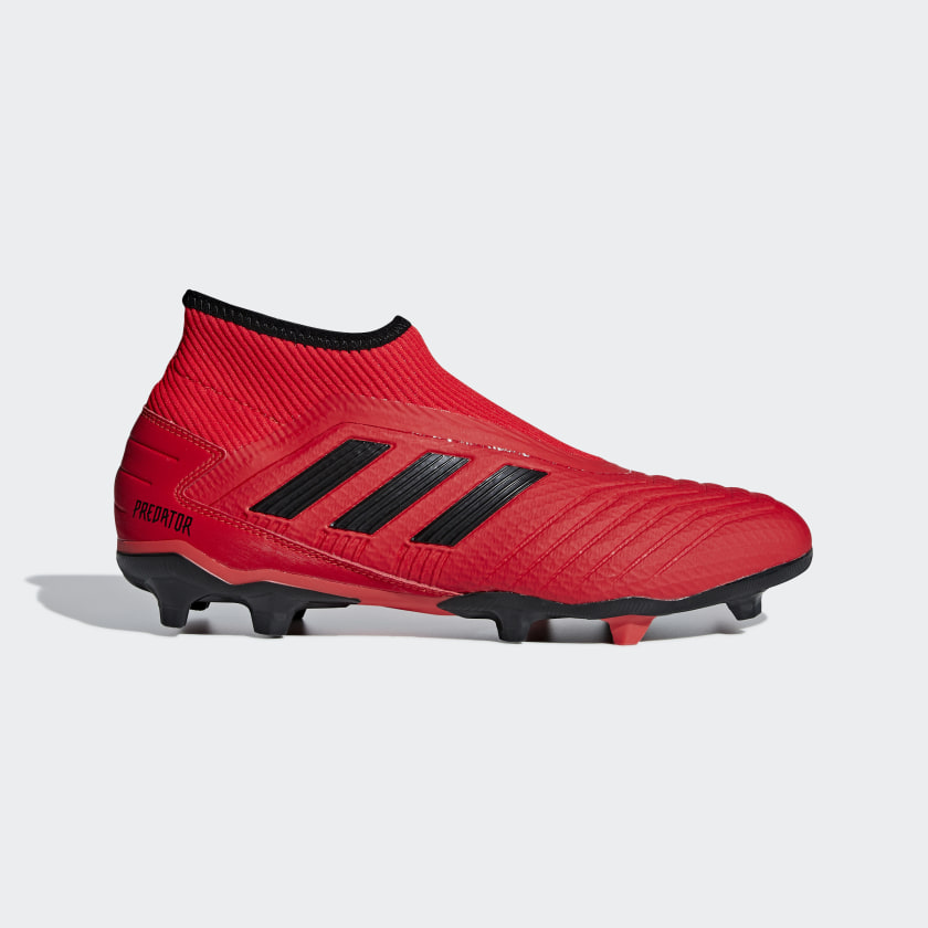 red adidas laceless boots