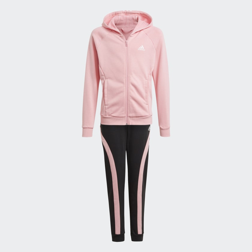 adidas pink and grey tracksuit