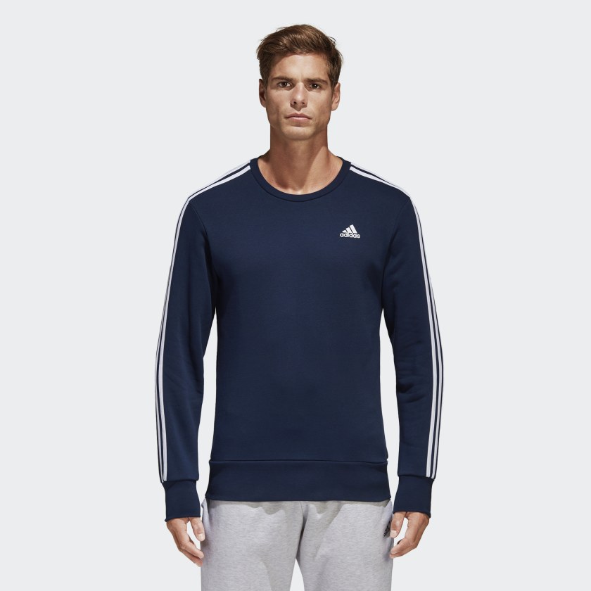 adidas Essentials 3-Stripes Sweatshirt - Blue | adidas UK