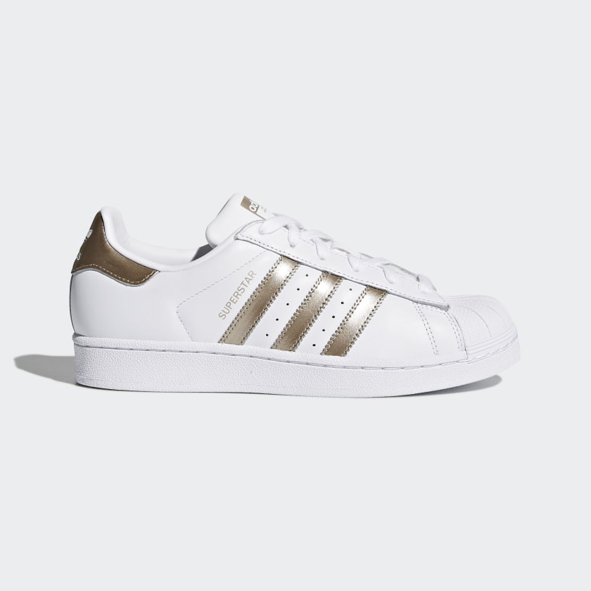 adidas womens shoes white and gold