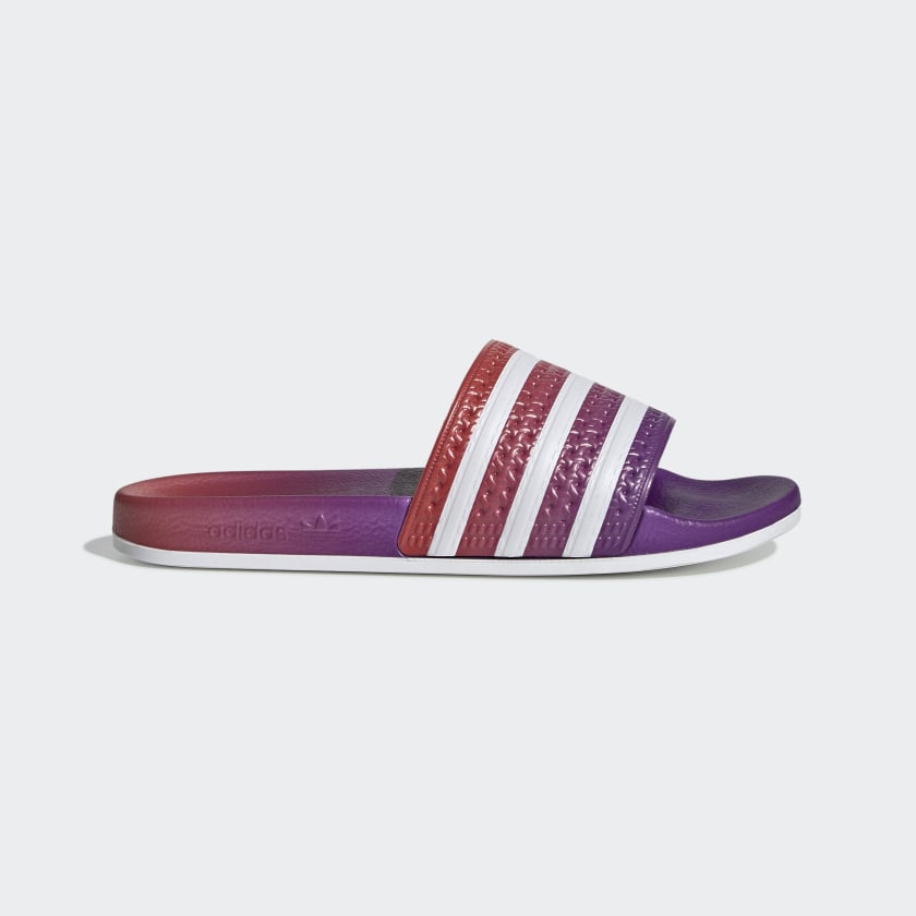 adilette slides purple