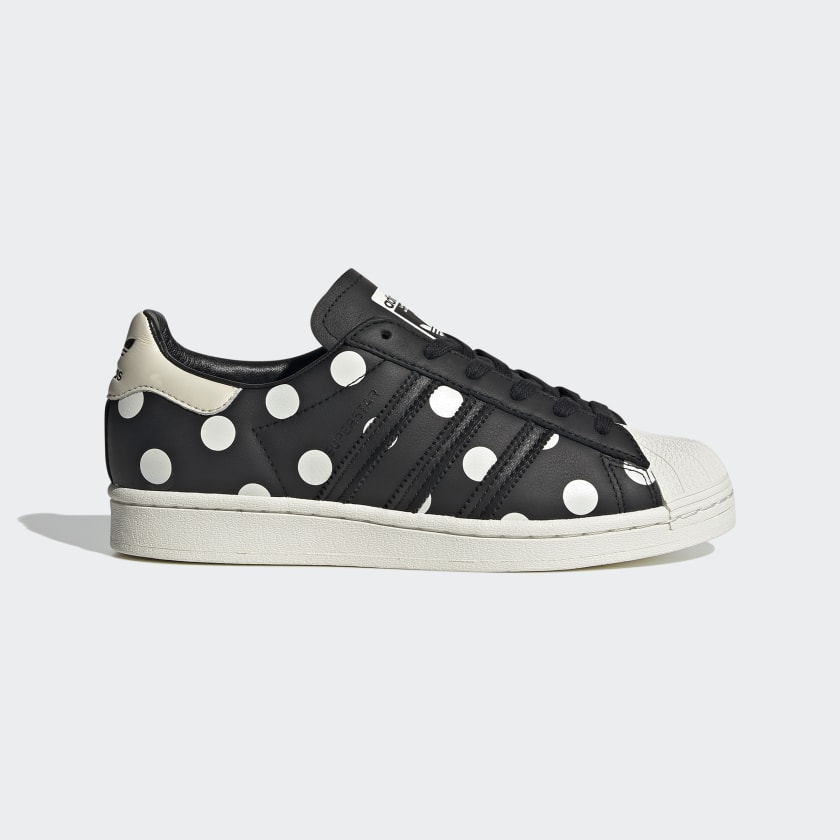 adidas black and white spotted shoes