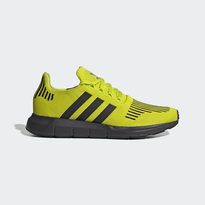 yellow running sneakers