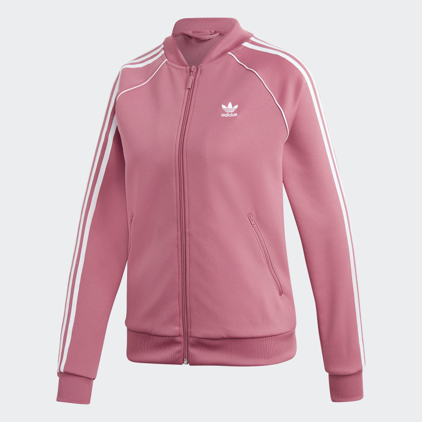 burgundy adidas track jacket women's