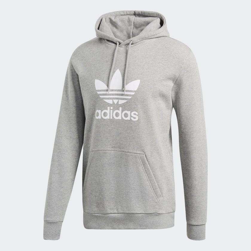 adidas trefoil zip up hoodie