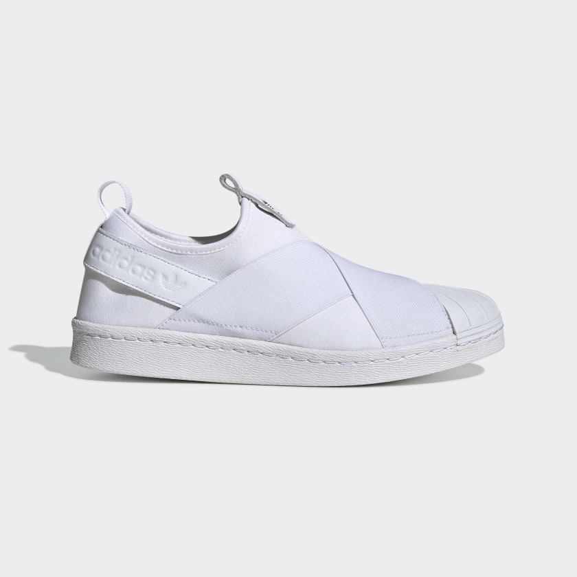 adidas superstar slip on all white