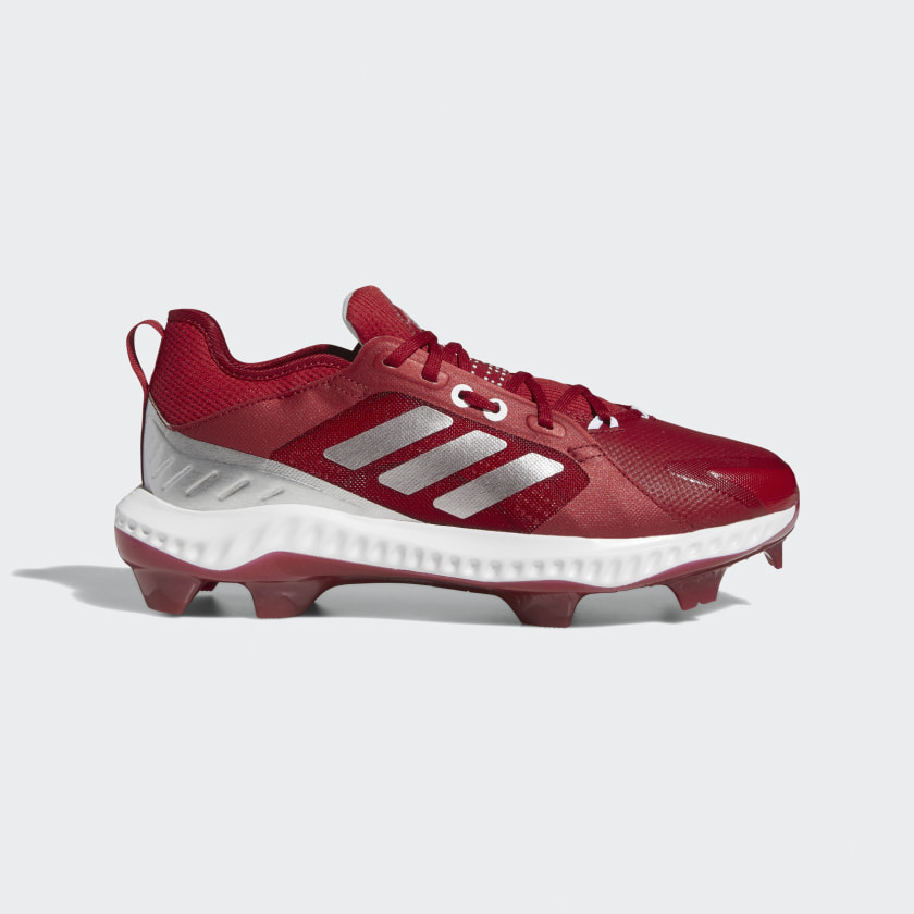 red and white softball cleats