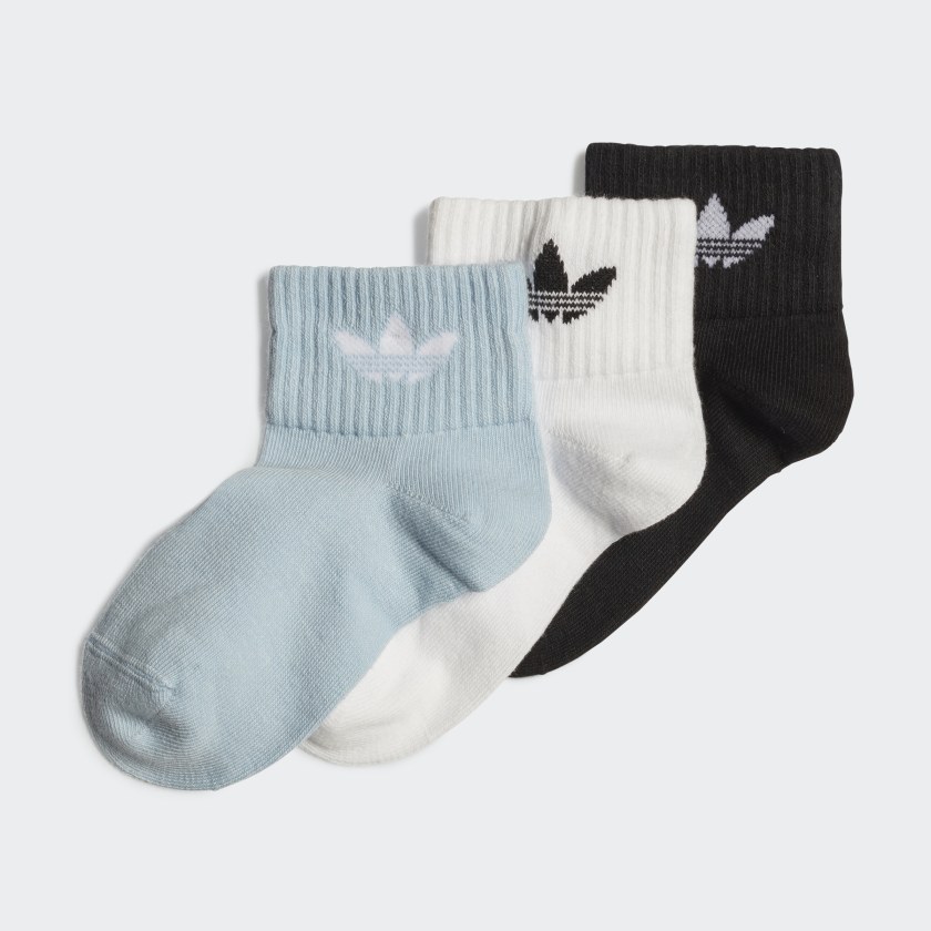 adidas Mid-Ankle Socks 3 Pairs - White | adidas Australia