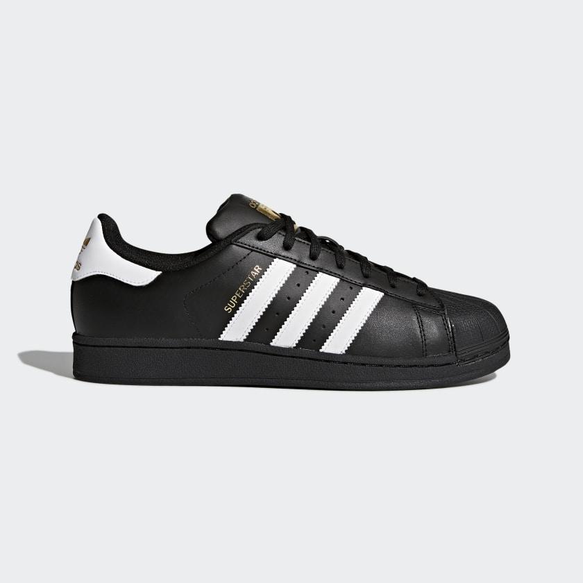 adidas superstar black foundation