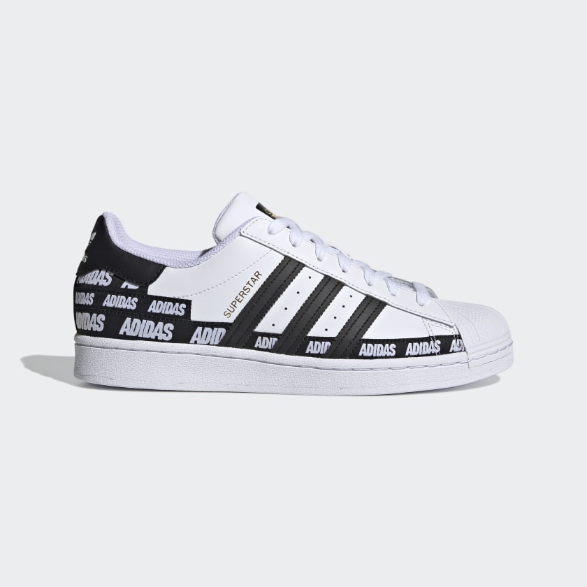 adidas superstar shoes black and white