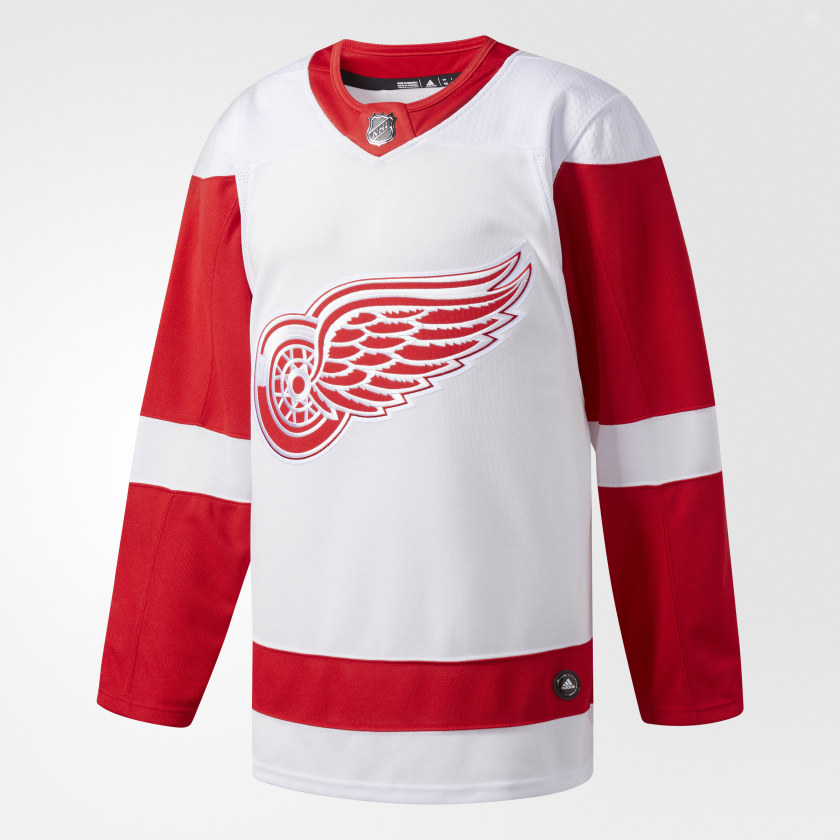 red wings white jersey