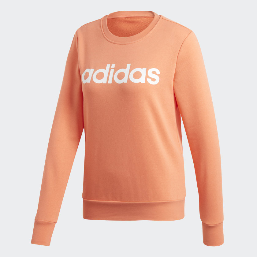 adidas Essentials Linear Sweatshirt - Orange | adidas US
