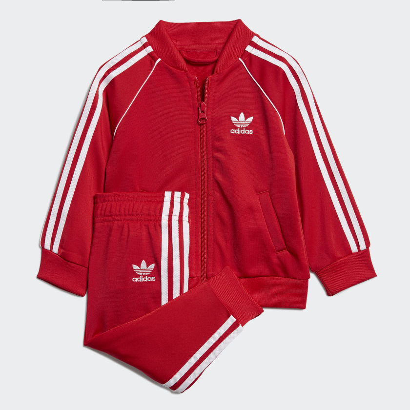 red adidas suit