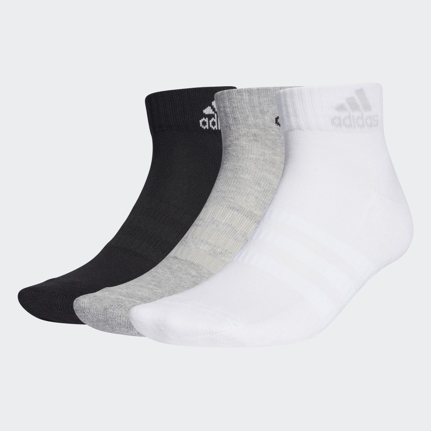 adidas Cushioned Ankle Socks 3 Pairs - Grey | adidas UK
