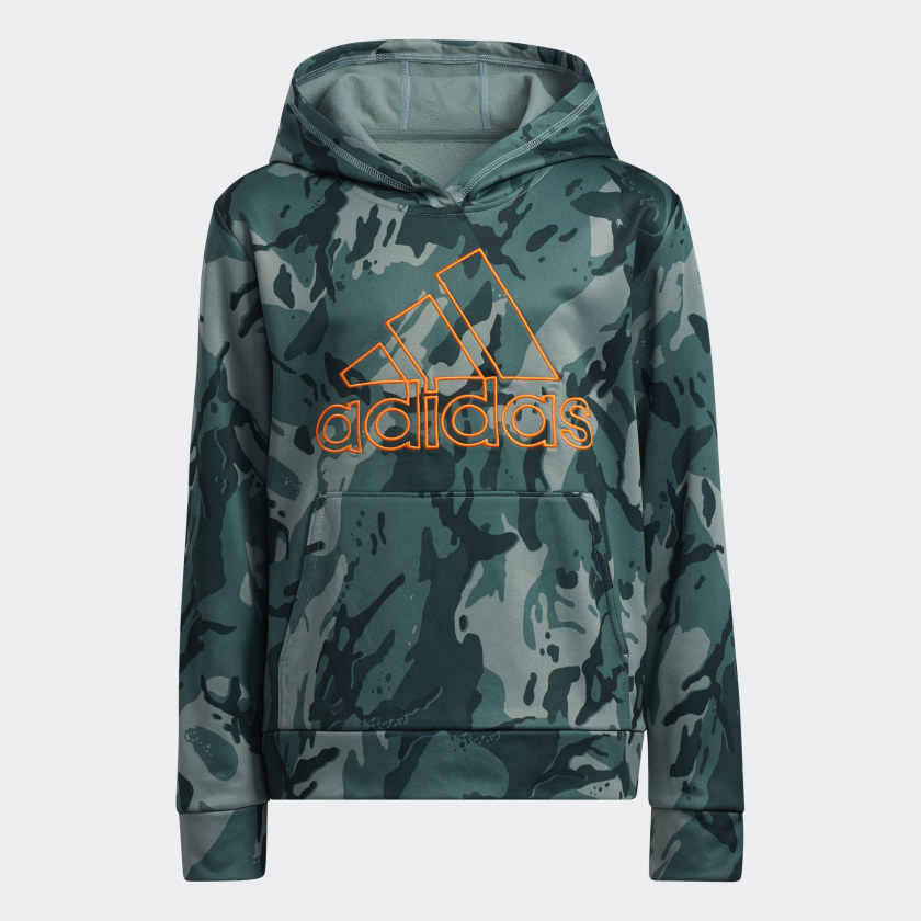 adidas Core Camo Hooded Pullover - Green | adidas US