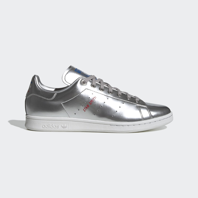 adidas white metallic silver