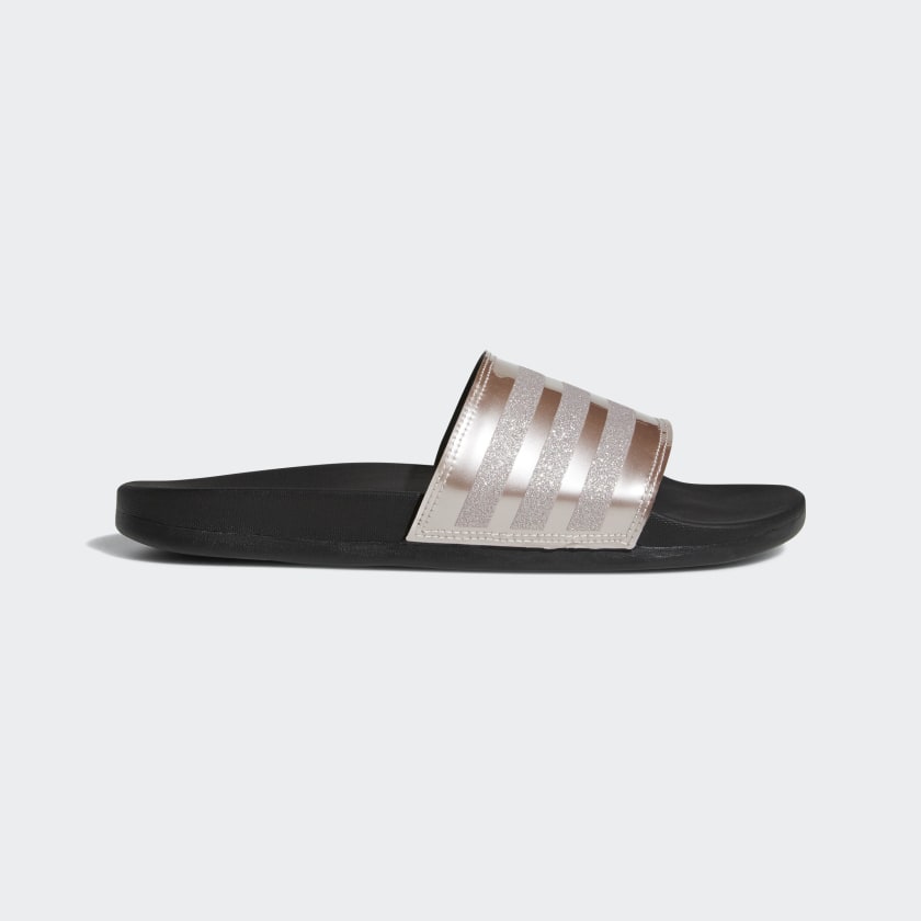 Women's adilette Rose Gold and Grey 