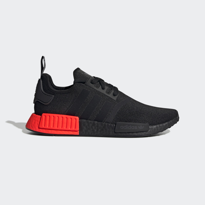 nmd_r1 shoes black and red