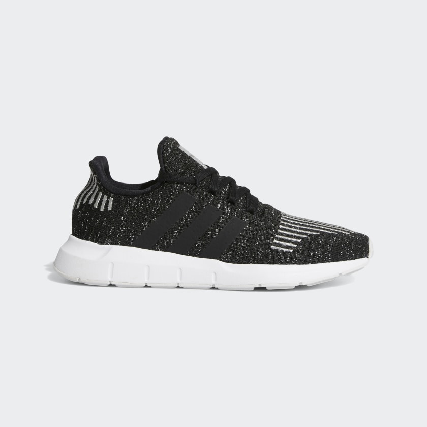 black and silver adidas swift run