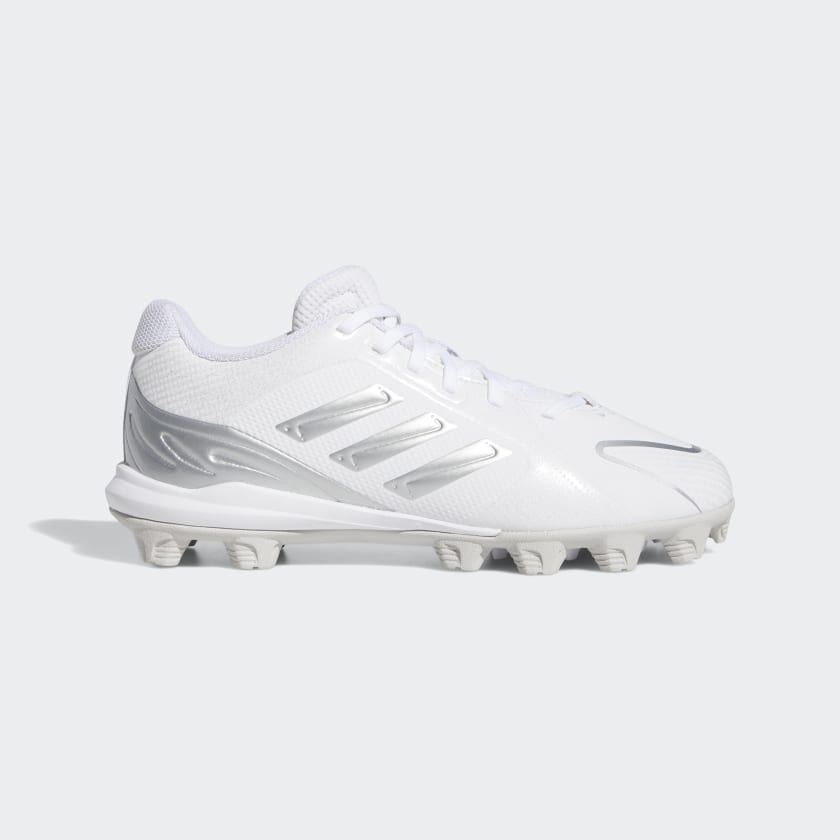 white adidas softball cleats