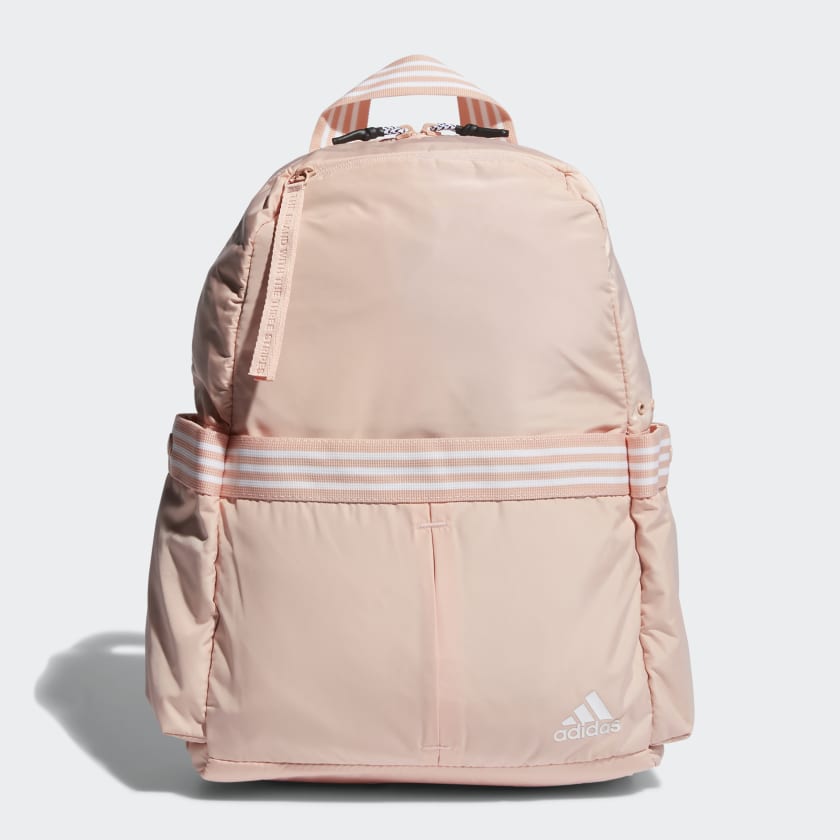 pastel pink adidas backpack