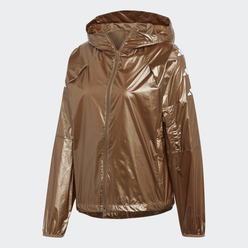adidas leather jacket brown